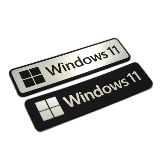 Windows 11 Sticker Case Badge Emblem Aufkleber Decal Two Emblems 