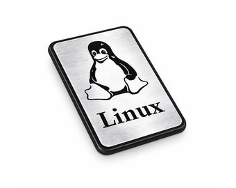 Linux - ステッカー バッジ エンブレム Aufkleber デカール - 35 mm x 25 mm