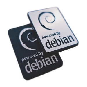 Debian Linux Sticker Badge Emblem Aufkleber Decal - TWO Emblems