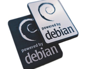 Debian Linux Sticker Badge Emblem Aufkleber Decal - TWO Emblems