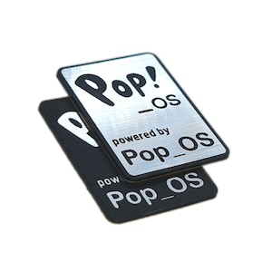 Pop Os Linux Sticker Badge Emblem Aufkleber Decal - TWO Emblems