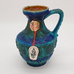 Bodo Mans West Germany Bay Ceramic Vase | 77-17 | Mid Century Vase | WGP
