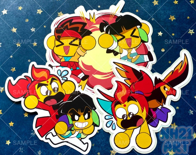 Chibi Stickers| Traffic Light Trio | Matted Sticker - Etsy