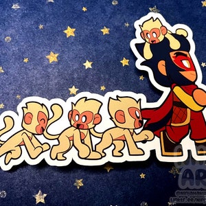 LMK | Macaque and monkeys| 3 inch tall matted sticker