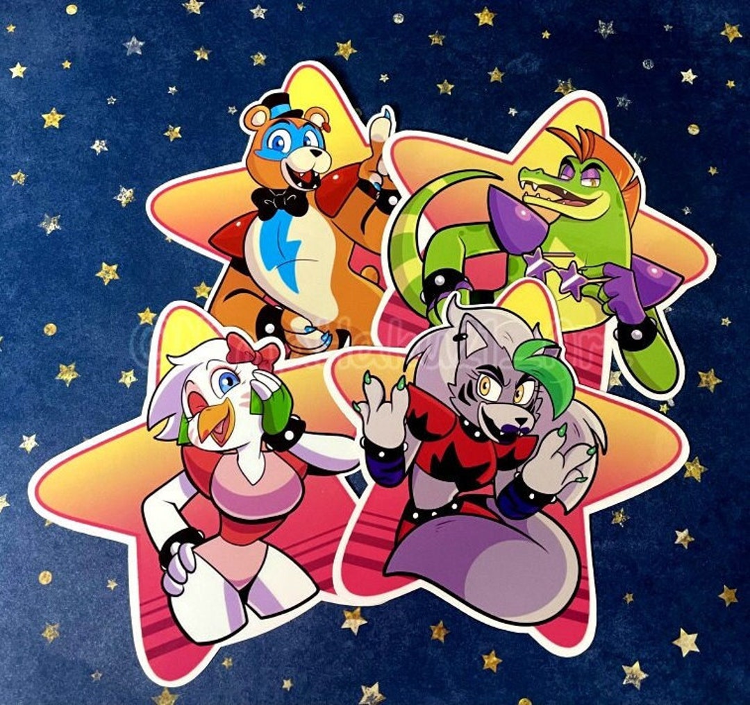 FNAF:SB Sun and Moon Animatronic Stickers -  Sweden