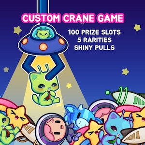 Kundenspezifisches Kran Spiel Widget - Claw Machine Gacha Spiel für Streamer - Cheer Bit Sub Dono Dono Donation Channel Point Stream Overlay