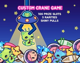 Widget de juego de grúa personalizado - Juego de gacha de máquina de garras para streamers - Superposición de transmisión de puntos del canal de donaciones Cheer Bit Sub Dono