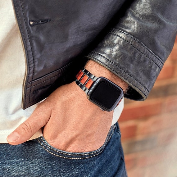 PALISADE Apple Watch Band for Men Fits Series 9 8 7 6 Ultra SE 1 2 3 4 5 Wood Apple Watch Strap Man 38mm 40mm 41mm 42mm 44mm 45mm 49mm Etsy Canada
