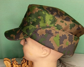 Original cap for fisherman and hunter with ears.military cap.lumberjack hat.gift for him.Original cotton hat.spring hat.hat with a visor.