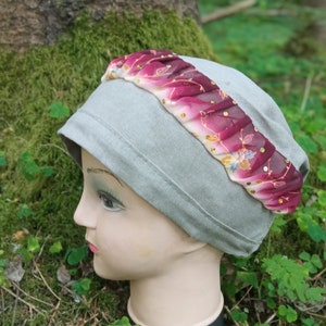 Womens spring summer turban made of linen and cotton. womens summer hat. gift for her.linen hat.fashion hat.beret.Chemo hair.womens hairband