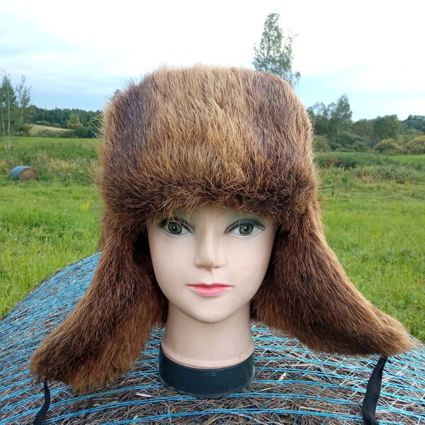 Mens Fur Hat Etsy