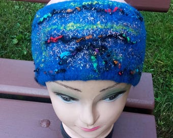 Womens felted headband for any size.merino wool headband.original warm headband.fashion headband.Christmas gift.wool ribbon.reverse tape