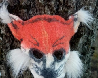 Graue Hasen-Halloween-Maske Aus Kunstpelz – Gruselig & Mit Verstellbaren Ohren, Einheitsgröße Für Erwachsene