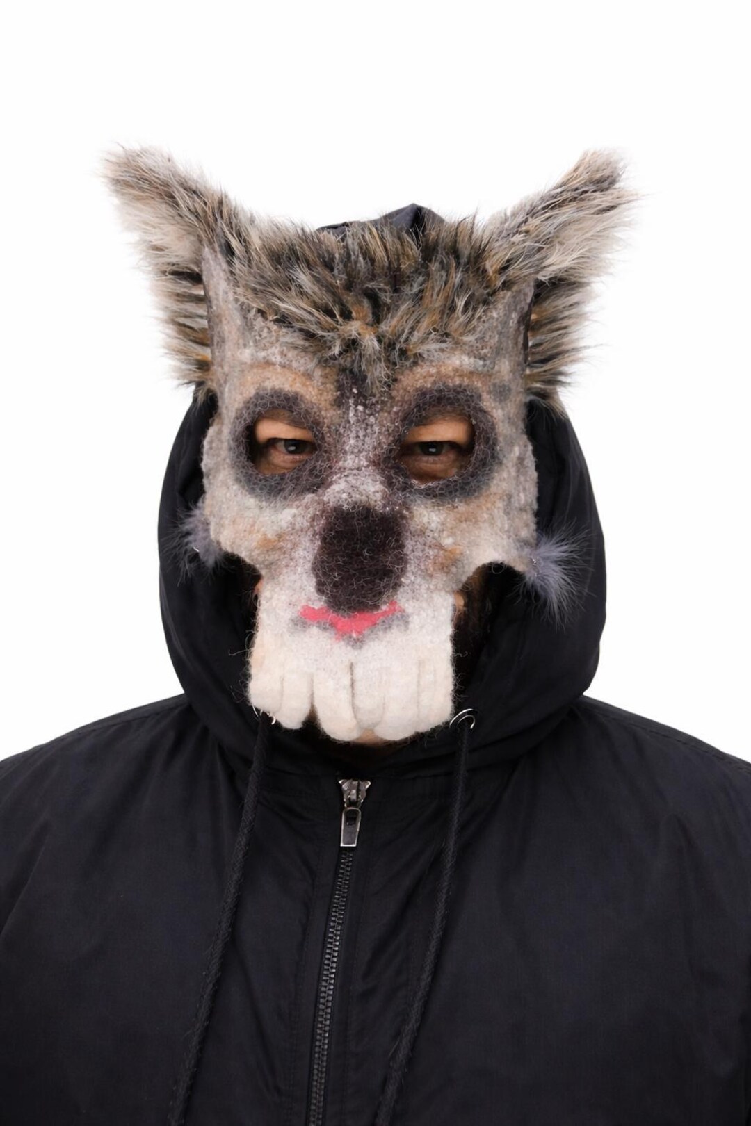 Wolf Rapper Mask Handmade Wolf Mask, Felt Animal Mask, Cosplay, LARP, Halloween - Etsy