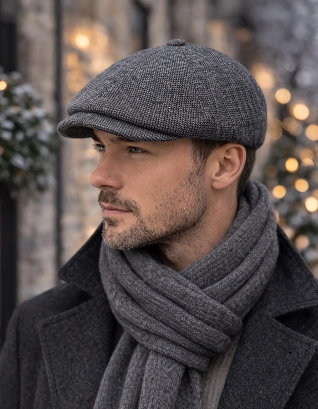 Mens Tweed Newsboy Cap – 8 Panel Wool Flat Cap With Ear Flaps - Etsy