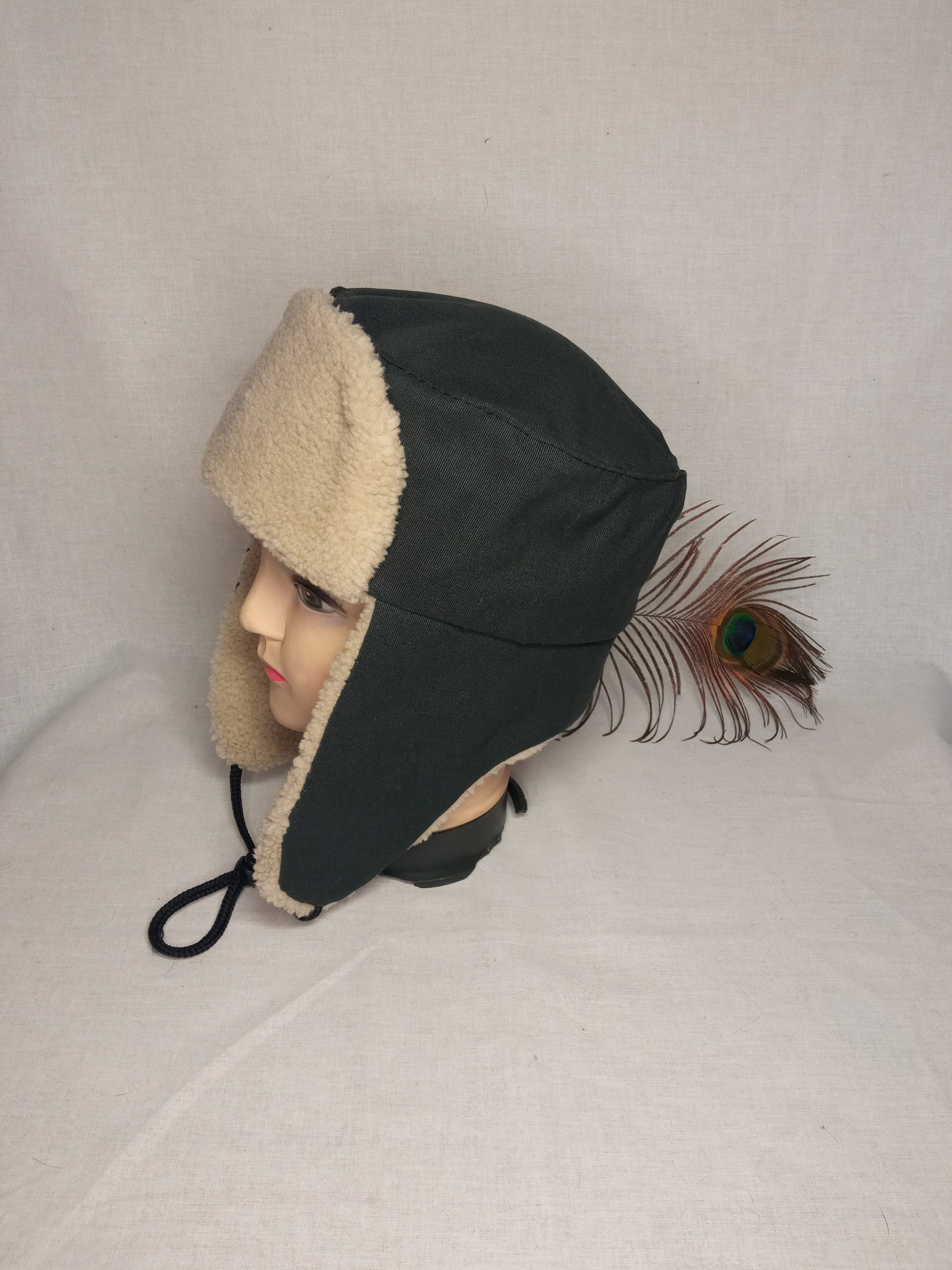 Mens Winter Hat With Earflaps Made of 