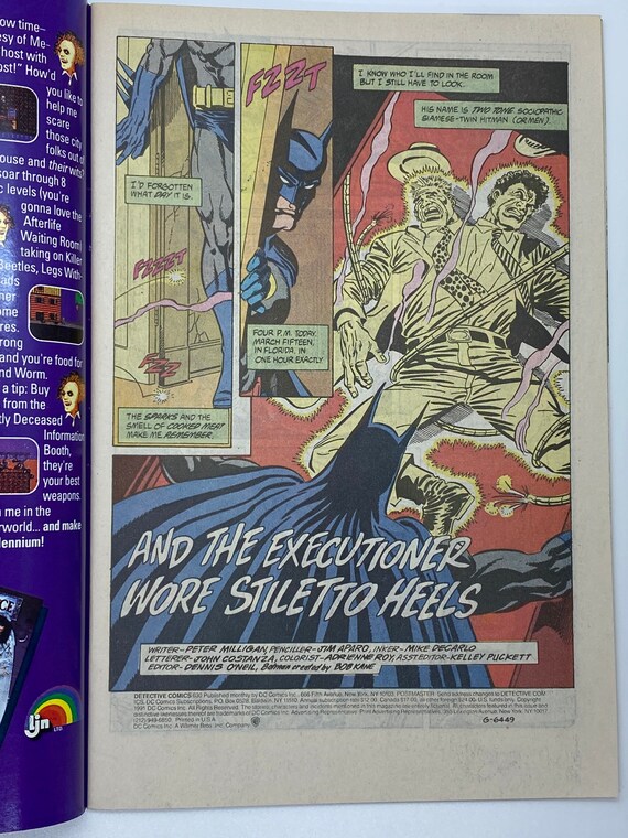 Detective Comics BATMAN 630 Junio 1991 Y El Verdugo Llevaba - Etsy México