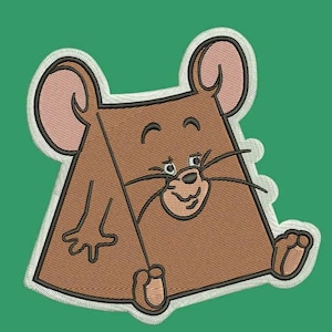 Jerry Embroidery Design, Tom & Jerry, Cheese Block,Maschinenstickmuster, Money, pes, dgt, dst, emb, jef