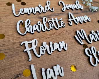 Personalisierte Tischkarten aus Holz, Namensschild zur Hochzeit, Platzkarten, Hoch Tischkarten, Namen, Tischnamen-Karten, Tischnamenskarten