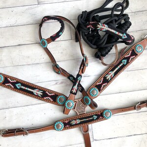 New! Teal Arrows Tack Set main image 1