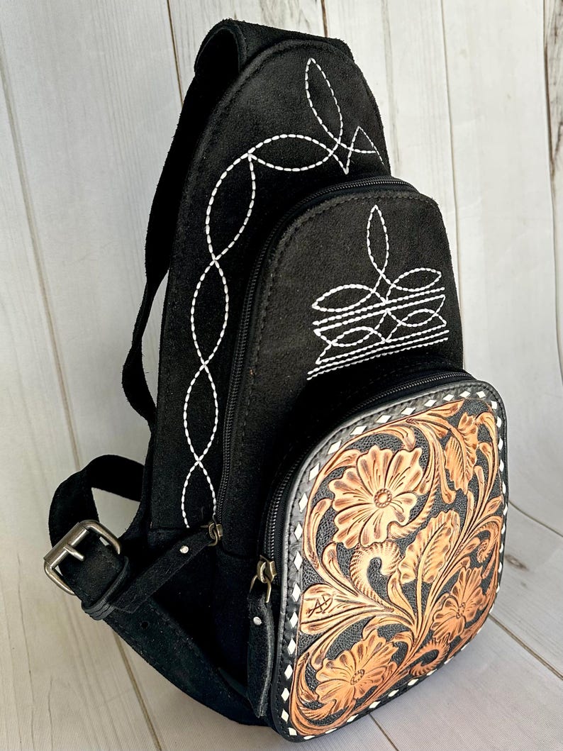 Suede and Leather Retro Stitch Western Backpack