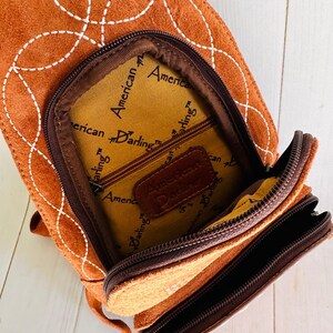 Suede and Leather Retro Stitch Western Backpack