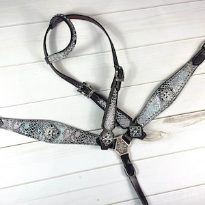 Iridescent Snake Skin Pattern Tack Set