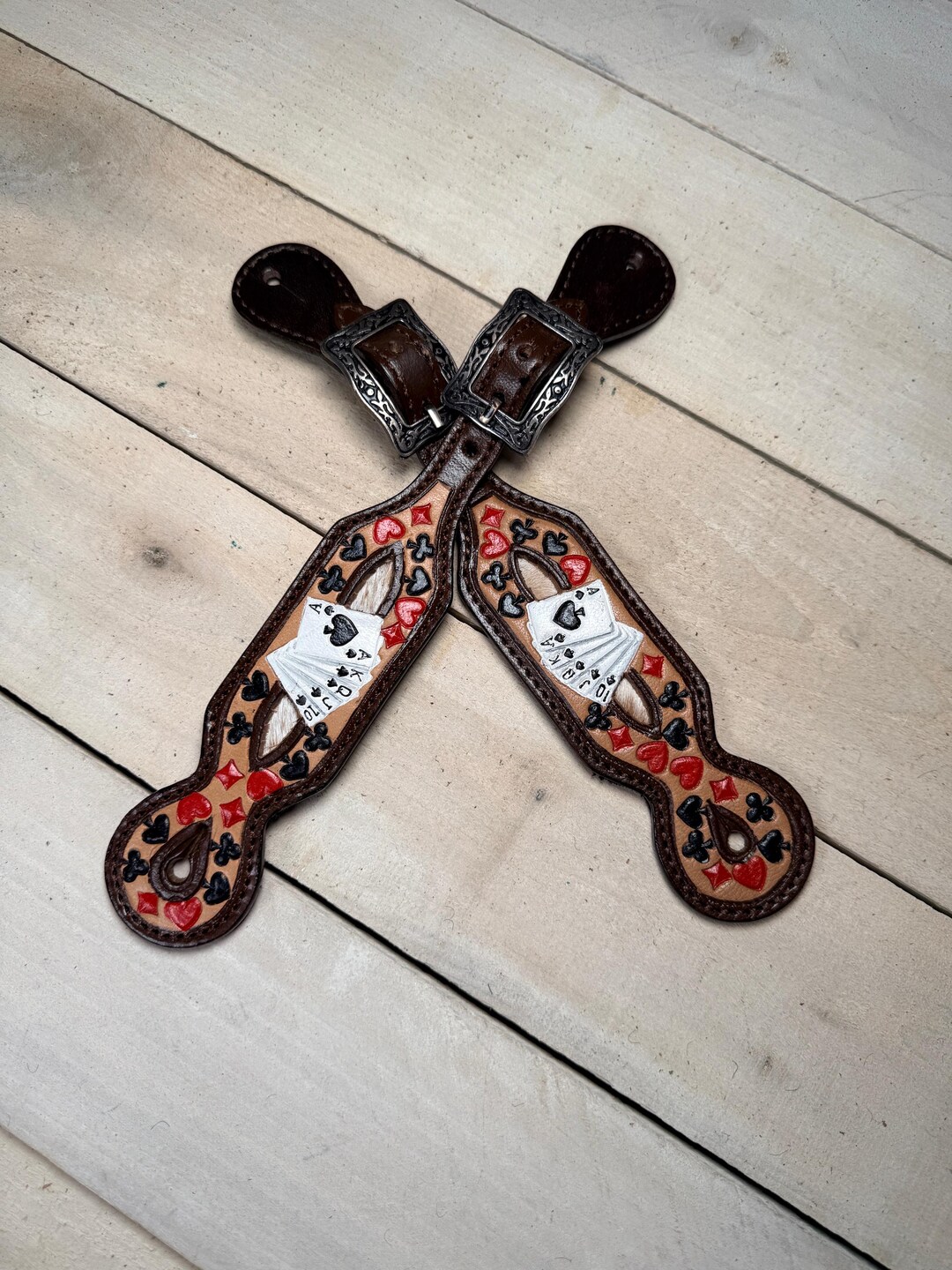 Royal Flush Painted Spur Straps - Etsy
