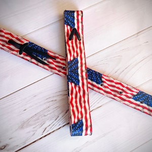 American Flag Red White Blue Cinch Strap Set