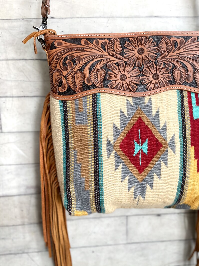 Red Diamond Aztec Wool Serape Handbag - Etsy