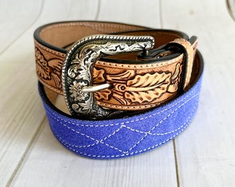 【SPERONE】24SS★ Vintage Western Belt 90s Skinny Distressed Black Leather Western Belt Silver Tip