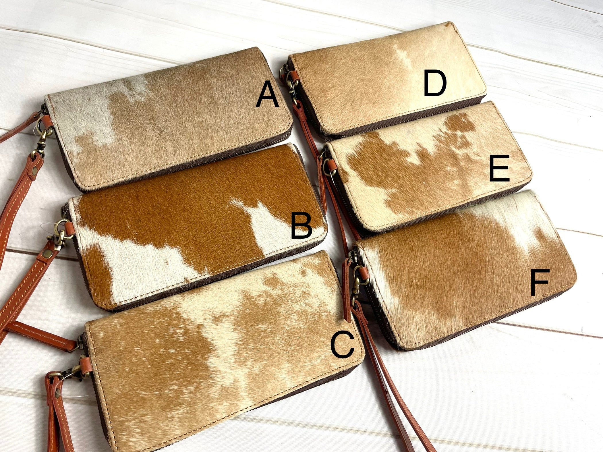 Tan Cowhide Leather Outer Wallet - Etsy