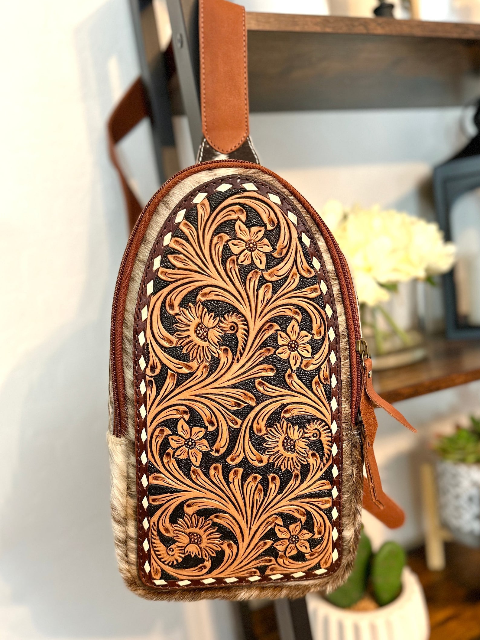 Sheila Sling Regular Washed Leather - Harvest Wheat main image 1
