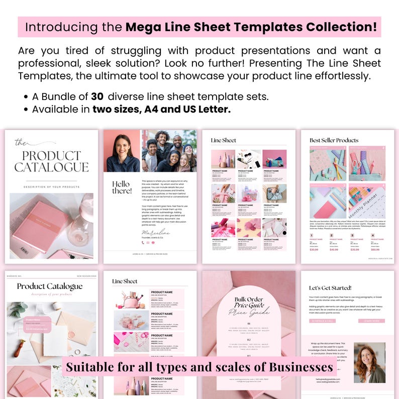 Line Sheet Template Canva Wholesale Line Sheet Catalog Line Sheet ...