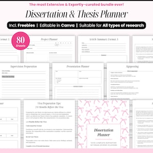 Dissertation Planner 2025: Thesis Journal, Research Project (Digital Download)