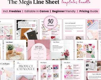 Product Line Sheet Canva, Line Sheet Template for Candle Business, Wholesale Line Sheet Sales Catalog, Price List Template DIY Pricing Guide