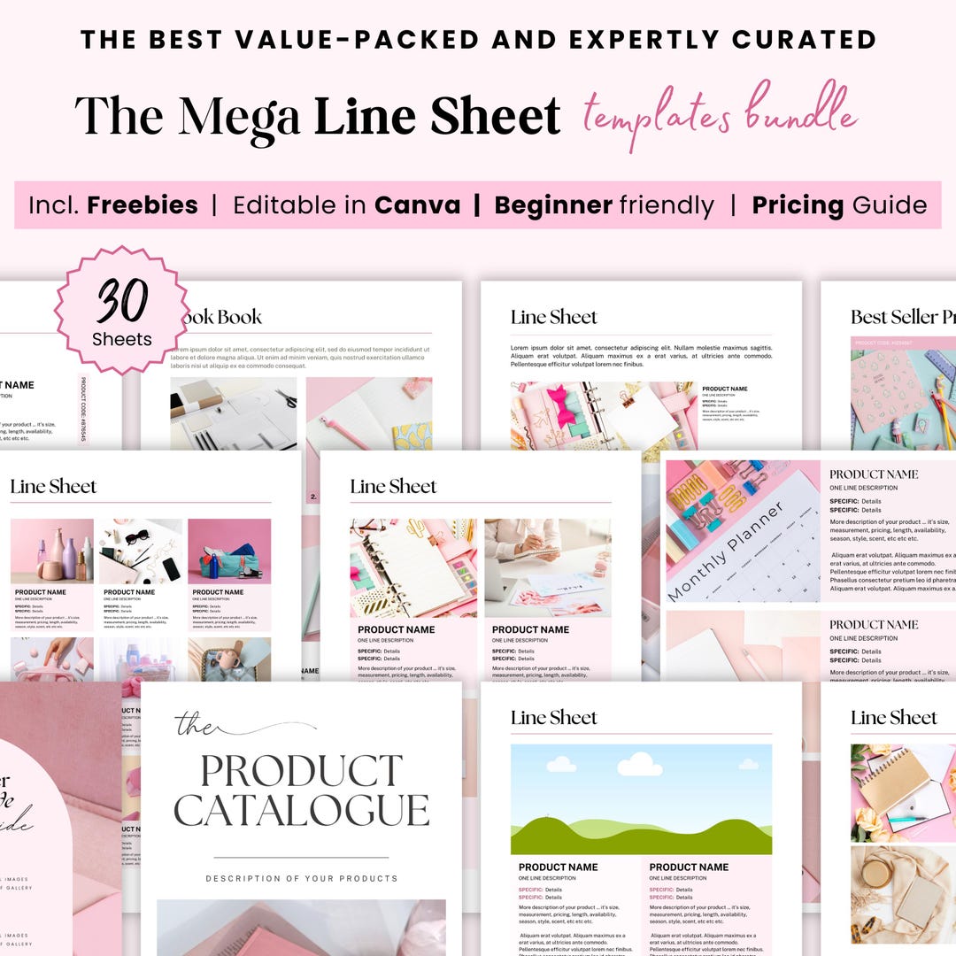Line Sheet Template Html Line Sheet Template Canva Wholesale Line Sheet Catalog Line Sheet ...