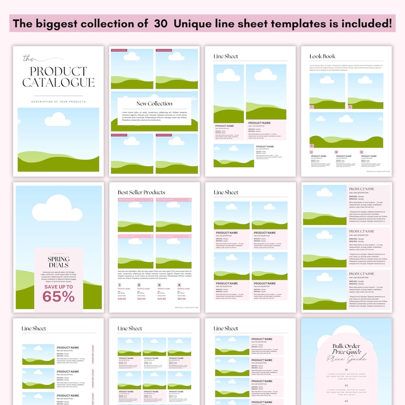 Line Sheet Template Canva Wholesale Line Sheet Catalog Line Sheet ...