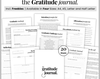 Gratitude journal, gratefulness diary, Morning 5 five minute gratitude, Grateful activities, Gratitude daily planner, Gratitude simple guide