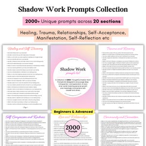 Shadow Work Journal, Journal Prompts Workbook, Digital Shadow Workbook, Book of Shadows questions, Shadow self Work Guides, Mental Spiritual