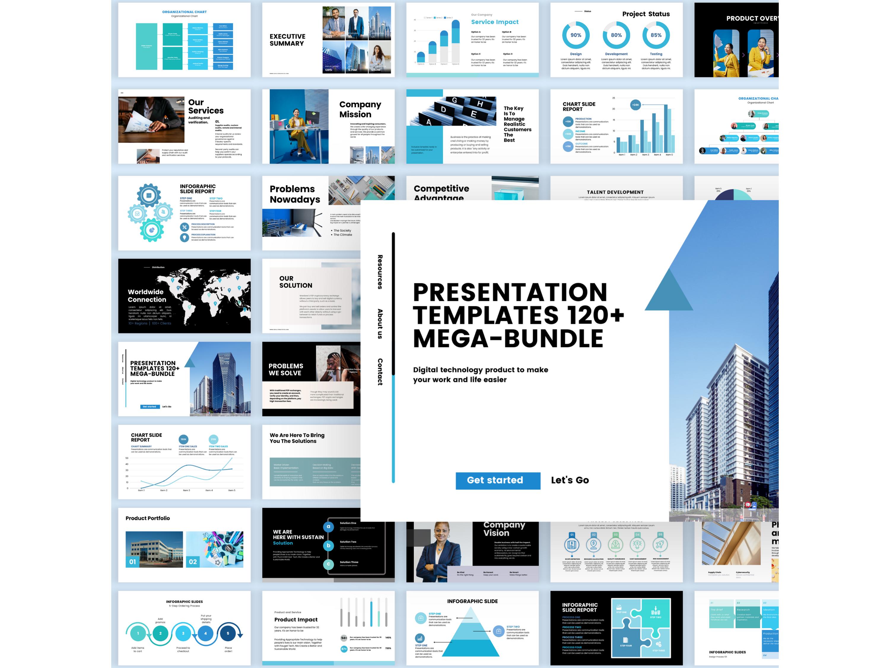 Minimal Blue Powerpoint Template, PPT Minimalist, Presentation Slide ...