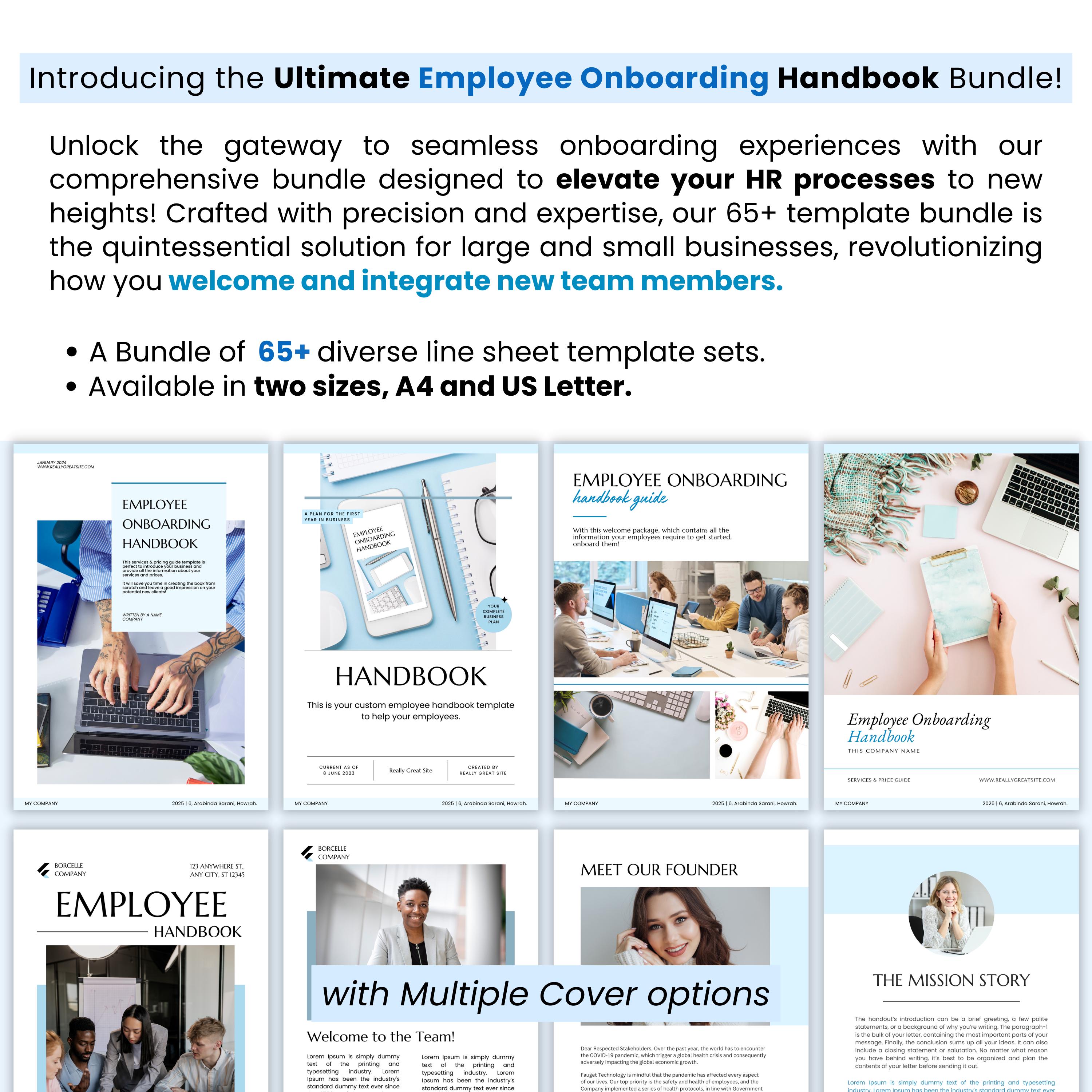 Employee Handbook, New Hire Handbook, Checklist, HR Manual, New Hire ...