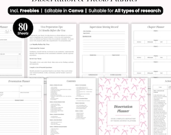 2025 Dissertation Planner: Thesis & Research Project Journal (Digital Download)