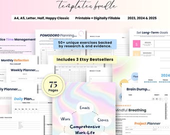 Work Planner: Printable, Digital, Office Organizer, Work Management, Freelancer, Productivity, Business, Meetings, Trackers, Schedule, To-Do