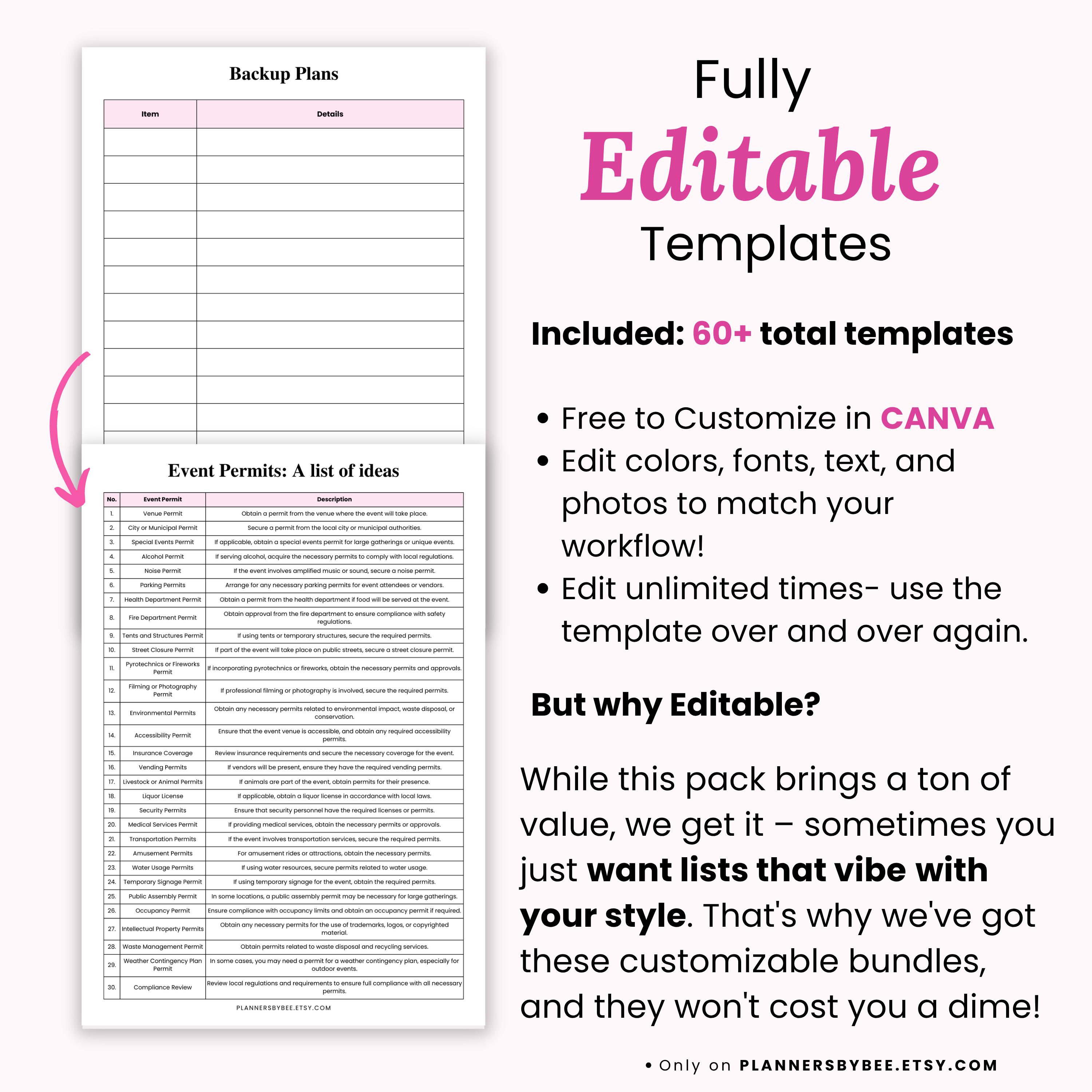 Party Planner Printable Planner Event Planner Event Planning Template ...