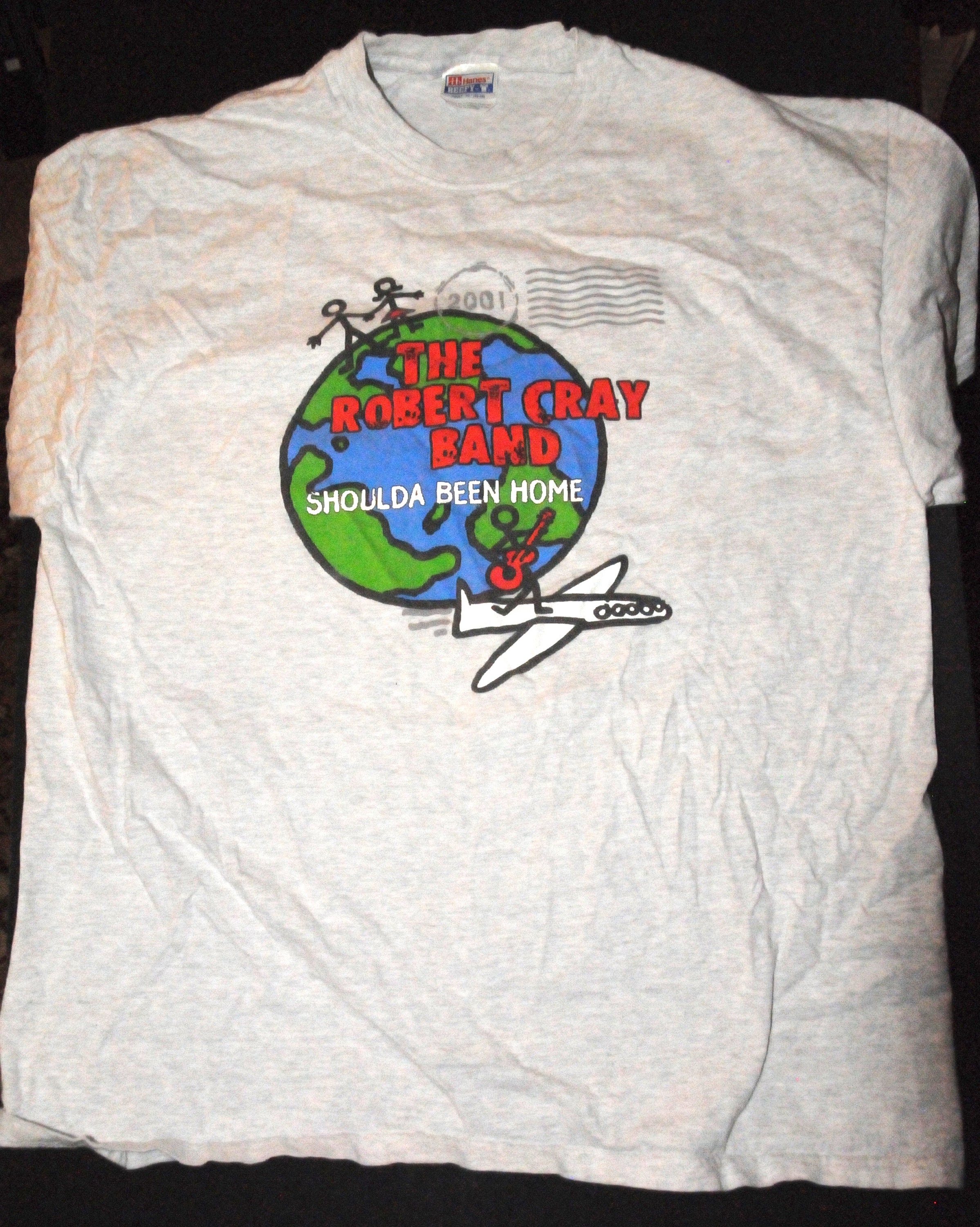 Abbigliamento Abbigliamento genere neutro per adulti Top e magliette T-shirt T-shirt con disegni Robert Cray Band '2001 should've Been Home' maglia del tour mondiale 