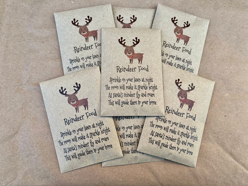 ECO Friendly Reindeer Food Christmas Eve Rudolph Snacks Box Filler