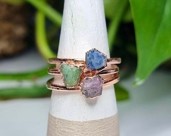 Raw ruby ring (larger) | raw crystal ring | ruby ring | July birthstone ring | crystal jewellery | ruby stacking ring | raw gemstone ring