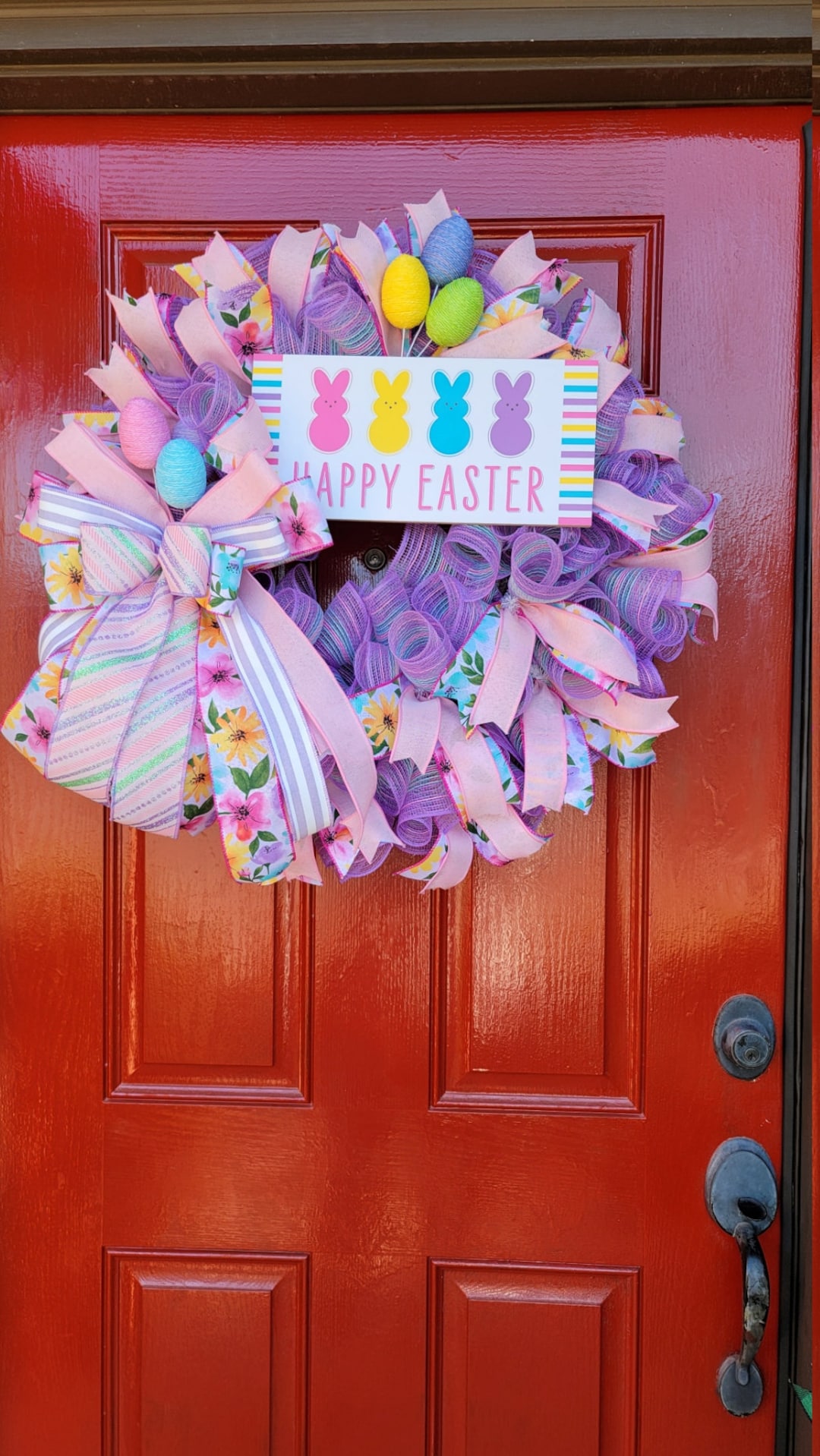 Easter Wreath Happy Easter Wreath Easter Egg Wreath Multi