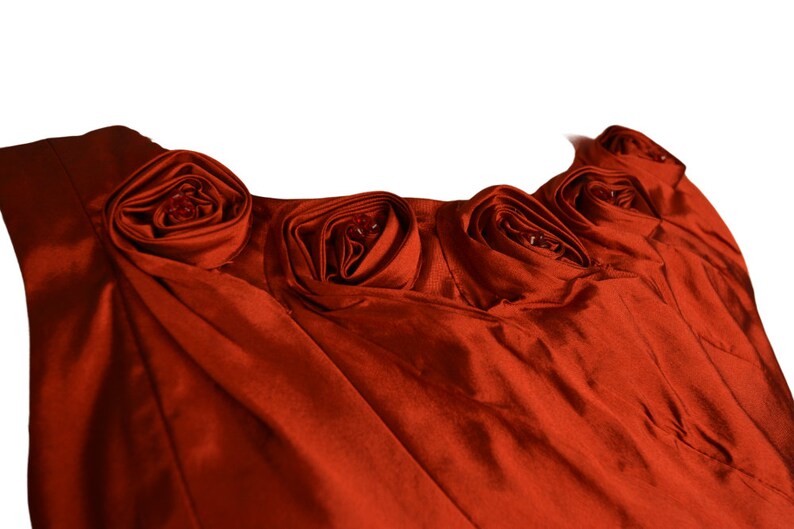 ADRIANNA PAPELL stunning late 90's early 2000 woman red gorgeous special occasion dress image 3